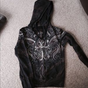 Sinful brown pullover hoodie