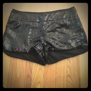 Black sequin shorts from forever 21