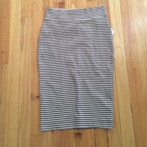 Forever 21 striped A-line skirt size small