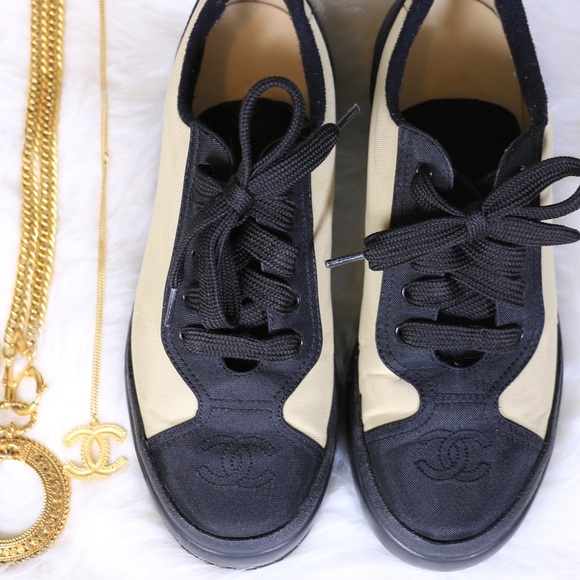 SOLD Chanel Iconic Platform Sneakers - Picture 2 of 4