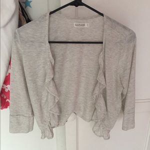 Grey short lite cardigan