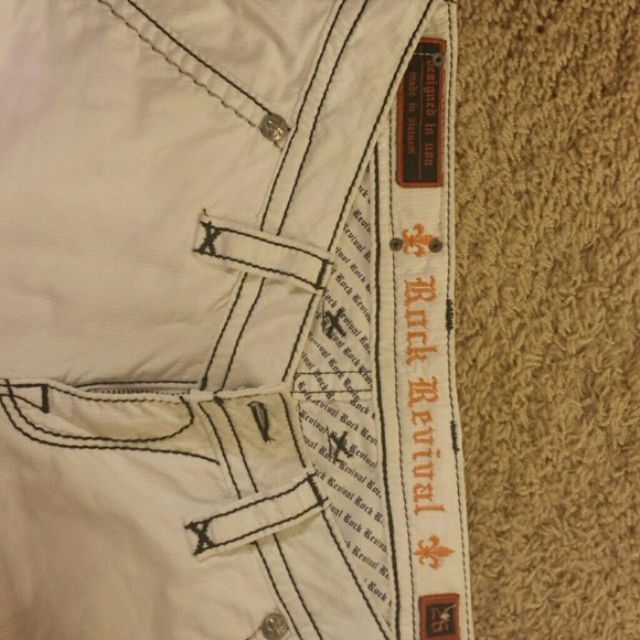 Rock Revival Capri white with black stitching - Picture 2 of 4