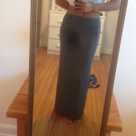 Grey maxi skirt
