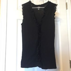 Sleeveless black top
