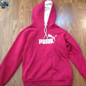 Magenta puma hoodie never worn