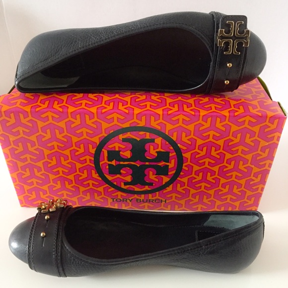 NIB Tory Burch Elina Ballet Leather Ballet Flats