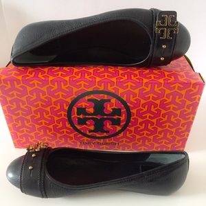 NIB Tory Burch Elina Ballet Leather Ballet Flats