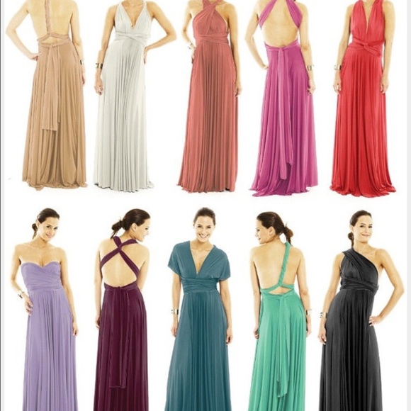 Infiniti convertible long wrap dress