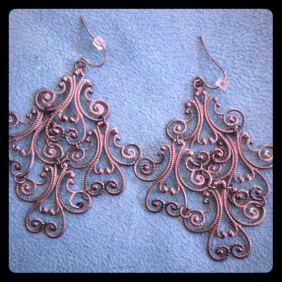Dark silver earrings