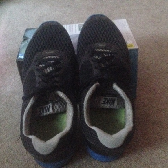 Blue and Black Nike Running Shoes