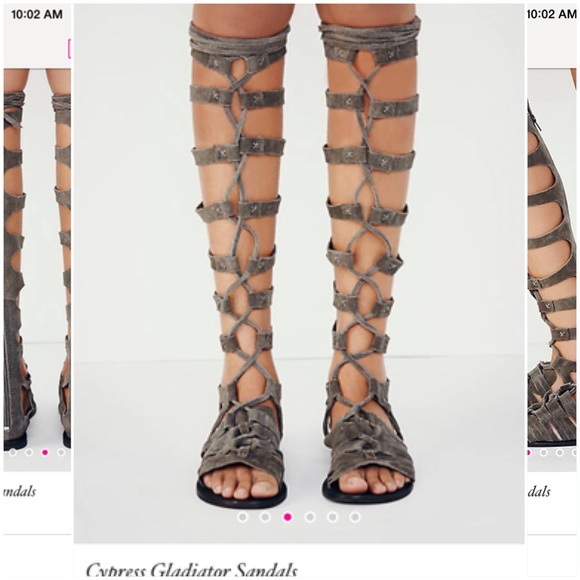 SOLD Free People Cypress Gladiator Sandal Charcoal - Picture 2 of 3