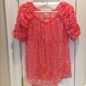 Joie sheer shirt with cute sleeve detail