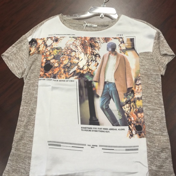 "Never lose your sense of chic" graphic shirt