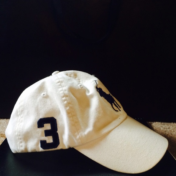 Navy blue & white Polo hat