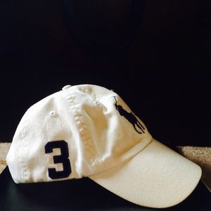 Navy blue & white Polo hat