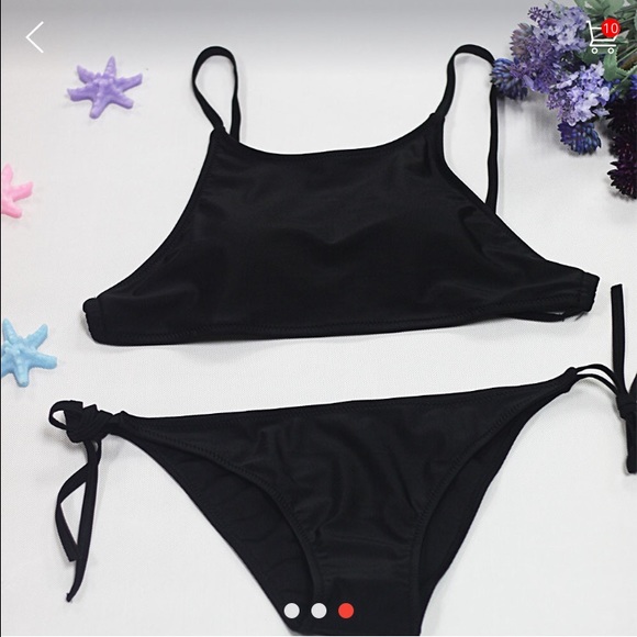 Black High Neck Bikini