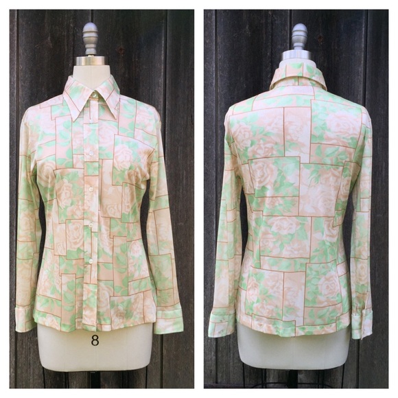 Vintage Novelty Print Button Down Shirt