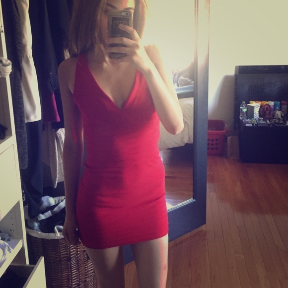 Tobi bodycon dress red