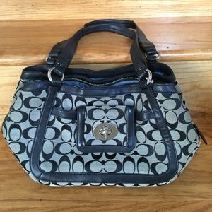 Black and Grey coach bag