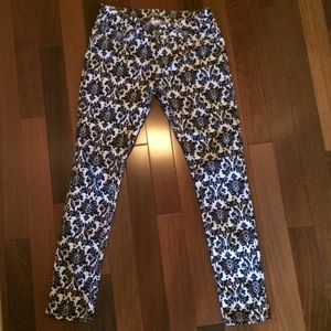 Black and white design skinny jeans
