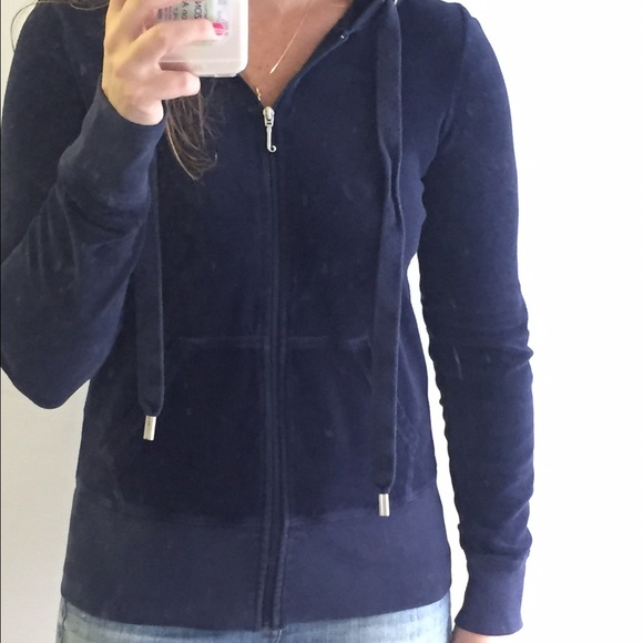 Juicy couture velour hooded zip up