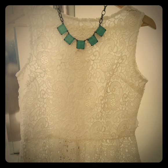 New peplum white lace blouse. No tags