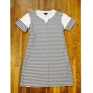 Theory Pique Striped Shirt Dress