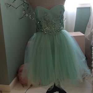 blue/green formal dress