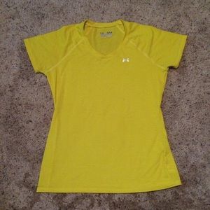 Under Armour yellow shirt