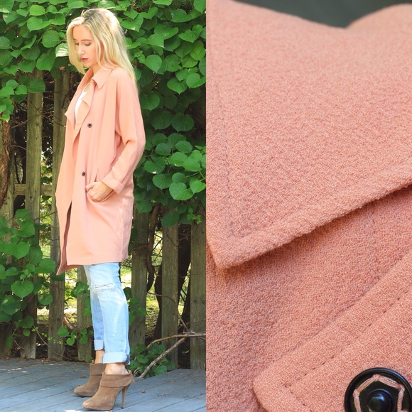 SOLD OUT▫️Blush Pink Duster Coat - Picture 3 of 3