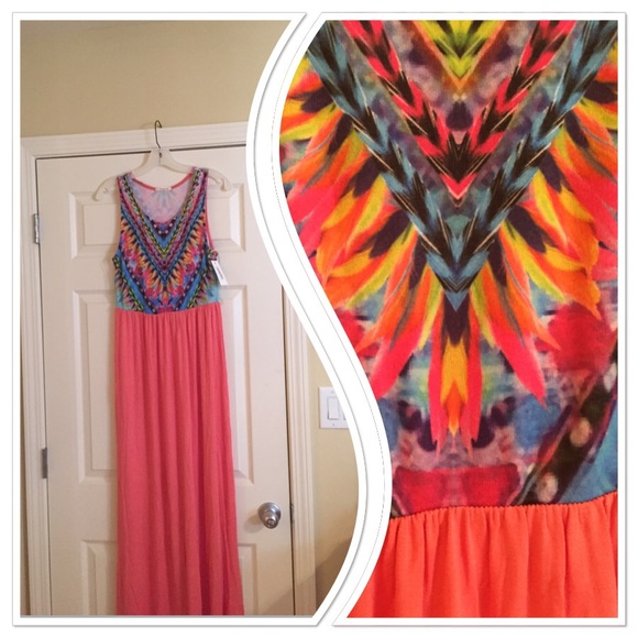 Neon maxi dress - Picture 1 of 3