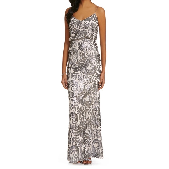 GORGEOUS Blush Sequin Formal Dress
