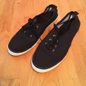 Black and white sneakers