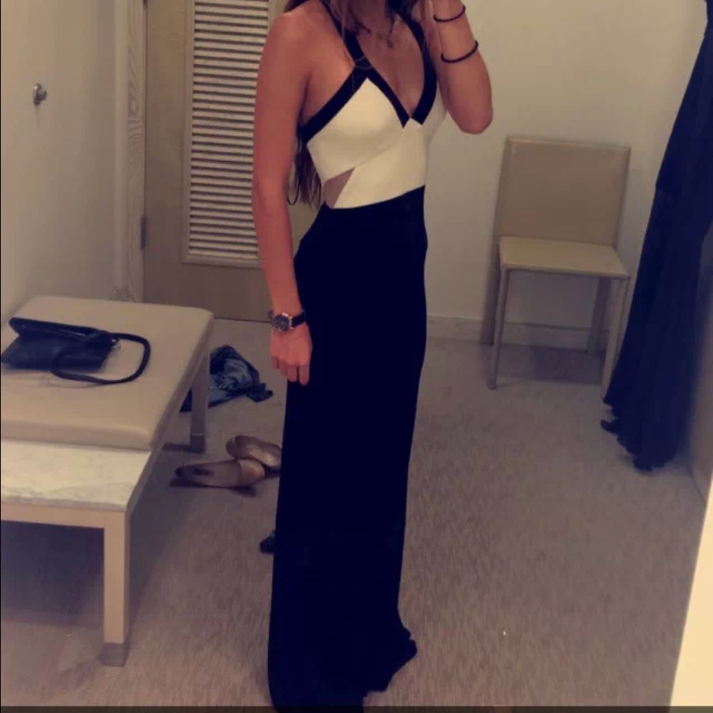 ABS Allen Shwartz designer formal maxi dress