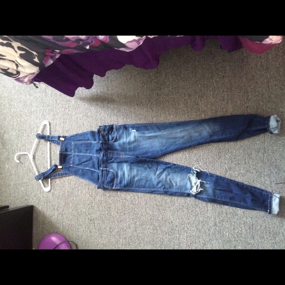 Zara denim overalls