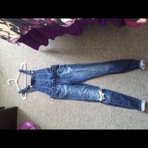 Zara denim overalls