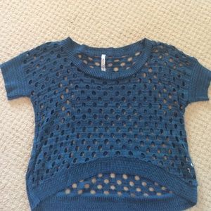 Dark blue short sleeve shirt