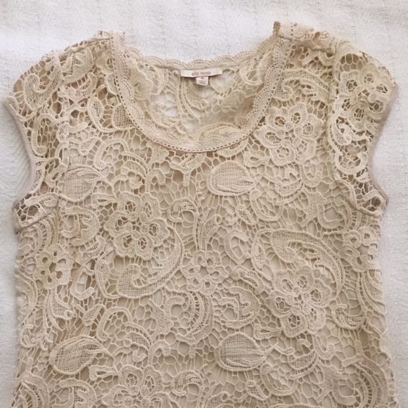 Ella Moss cream crochet top - Picture 2 of 3