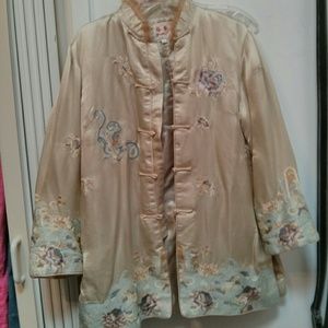 Chinese coat embroidered puffy