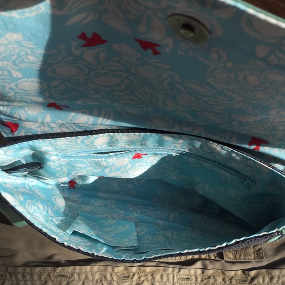 Straw and "leather" clutch - Picture 4 of 4