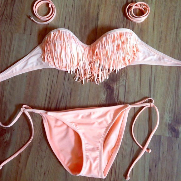 Exhilaration size M top, small bottom neon peach! - Picture 1 of 2