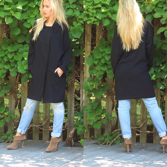 SOLD π Black Duster Coat - Picture 3 of 4