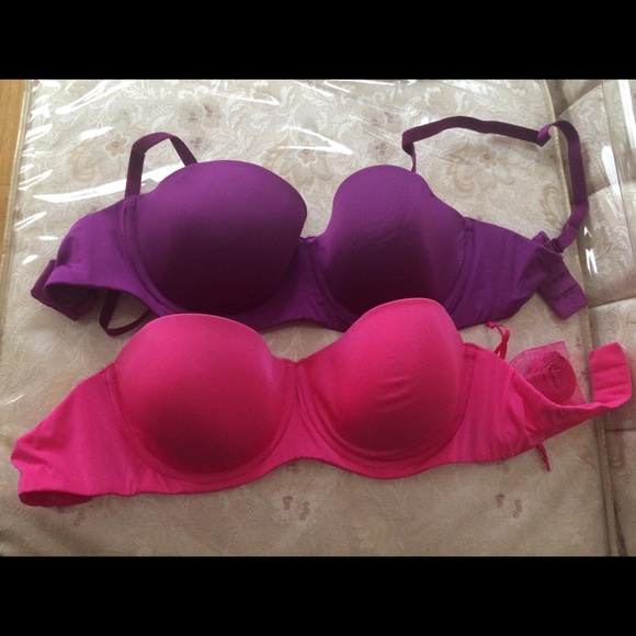 Two lightly lined bras w/straps