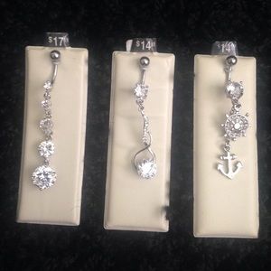 14G SST BELLY RINGS. 3 FOR $12 💚