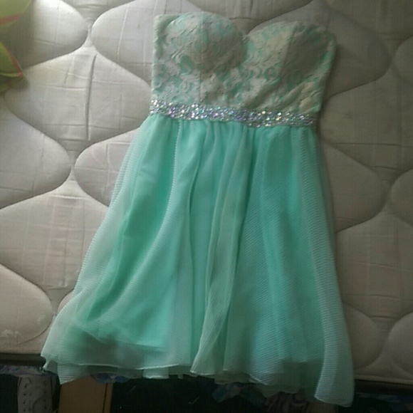 Teal homecoming dress
