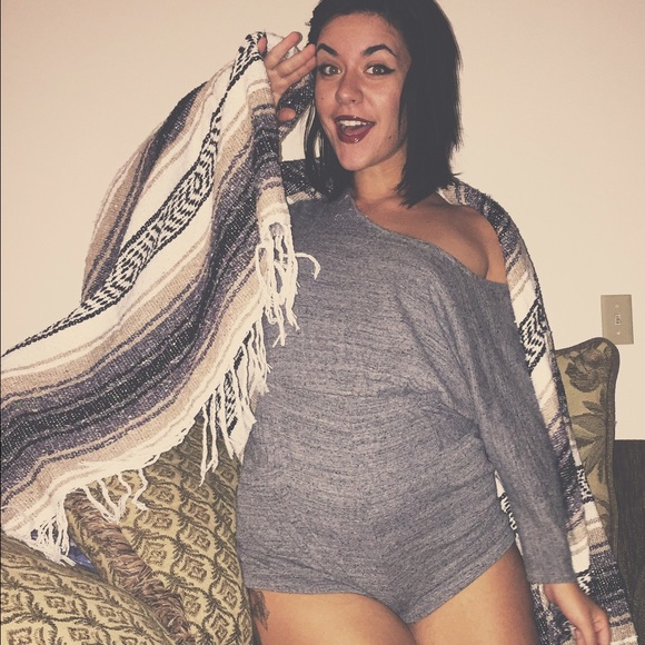 Urban Outfitters Grey Jersey Playsuit