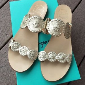 Jack Rogers Lauren Platinum Sandals