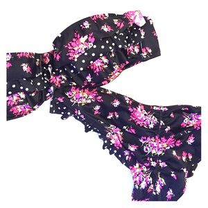 Floral/Polka Dot Ruffle Victoria's Secret Bikini
