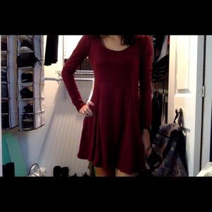 Burgundy Sweater Dress