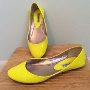 Bright yellow flats